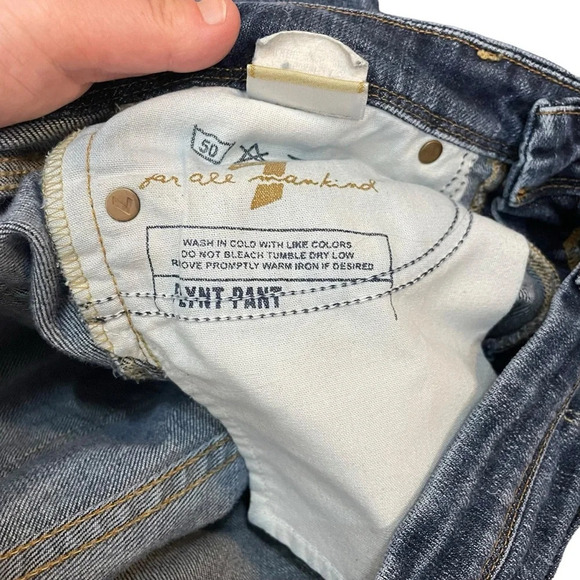 7 For All Mankind Flynt Ankle Bootcut Jeans in Medium Wash Size 29 - Picture 13 of 14